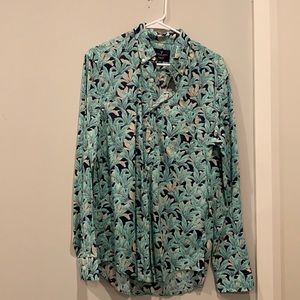 AE tropical button down long sleeve
